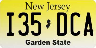 NJ license plate I35DCA