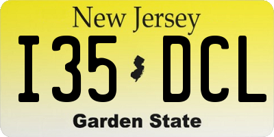 NJ license plate I35DCL
