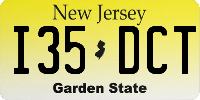NJ license plate I35DCT