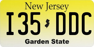 NJ license plate I35DDC