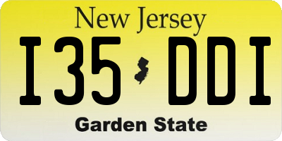 NJ license plate I35DDI