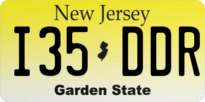 NJ license plate I35DDR
