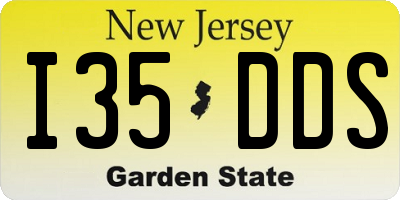 NJ license plate I35DDS