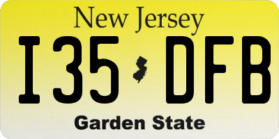 NJ license plate I35DFB