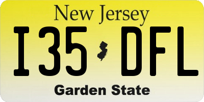 NJ license plate I35DFL