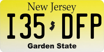 NJ license plate I35DFP