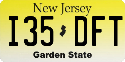 NJ license plate I35DFT