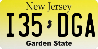 NJ license plate I35DGA