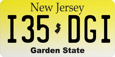 NJ license plate I35DGI