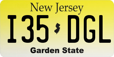 NJ license plate I35DGL