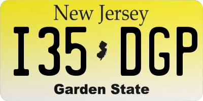 NJ license plate I35DGP