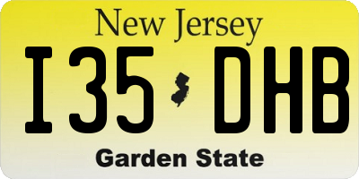 NJ license plate I35DHB
