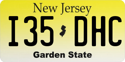 NJ license plate I35DHC