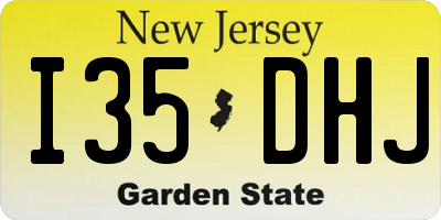 NJ license plate I35DHJ