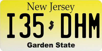 NJ license plate I35DHM
