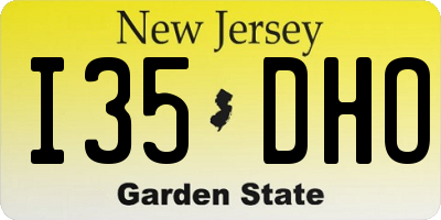 NJ license plate I35DHO