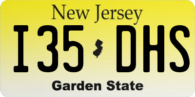 NJ license plate I35DHS
