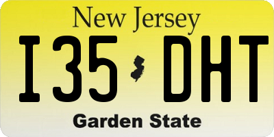 NJ license plate I35DHT
