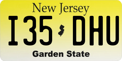 NJ license plate I35DHU
