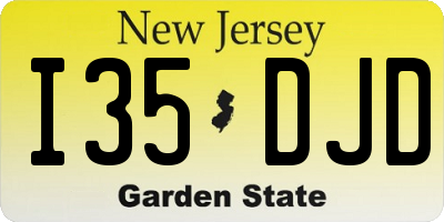 NJ license plate I35DJD