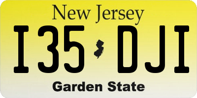 NJ license plate I35DJI