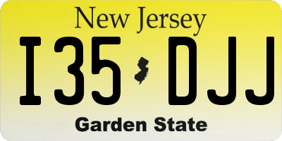 NJ license plate I35DJJ