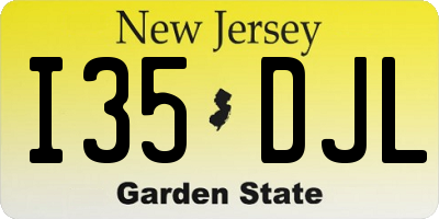 NJ license plate I35DJL