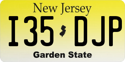 NJ license plate I35DJP