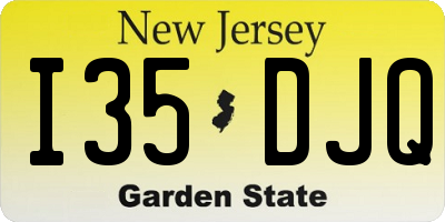 NJ license plate I35DJQ