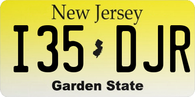 NJ license plate I35DJR
