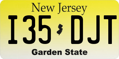 NJ license plate I35DJT