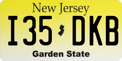 NJ license plate I35DKB