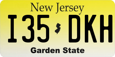 NJ license plate I35DKH