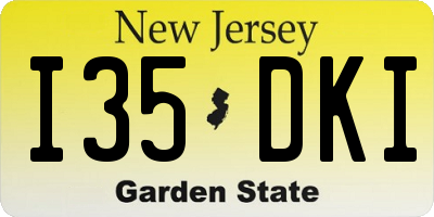 NJ license plate I35DKI