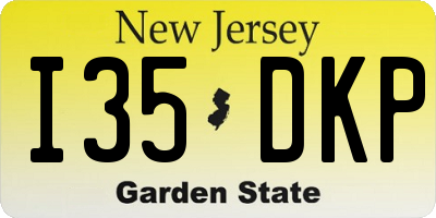 NJ license plate I35DKP