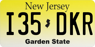 NJ license plate I35DKR