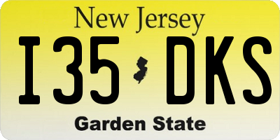 NJ license plate I35DKS
