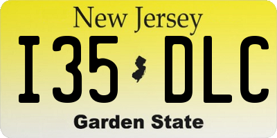 NJ license plate I35DLC