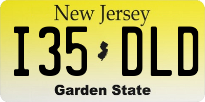 NJ license plate I35DLD