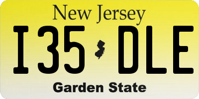 NJ license plate I35DLE