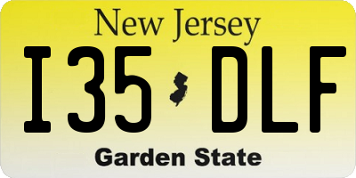 NJ license plate I35DLF