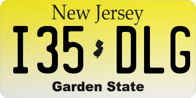 NJ license plate I35DLG