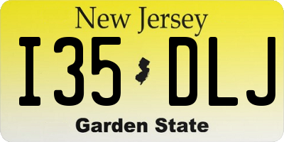 NJ license plate I35DLJ