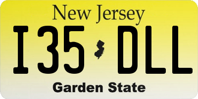 NJ license plate I35DLL
