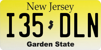 NJ license plate I35DLN