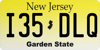 NJ license plate I35DLQ