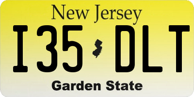 NJ license plate I35DLT