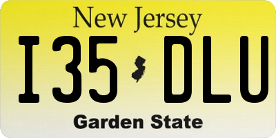 NJ license plate I35DLU