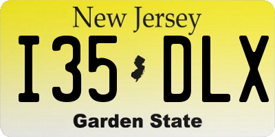 NJ license plate I35DLX
