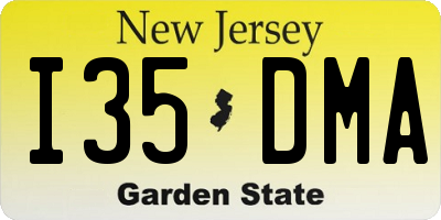 NJ license plate I35DMA